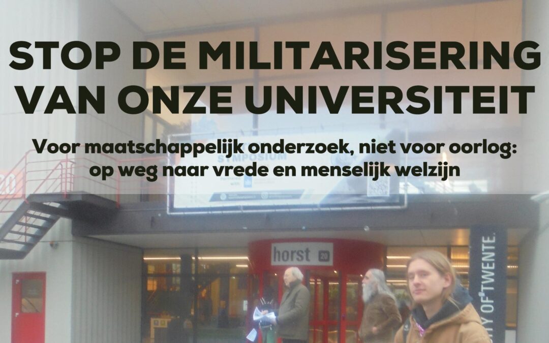 Flyeractie – Stop de militarisering van onze universiteit